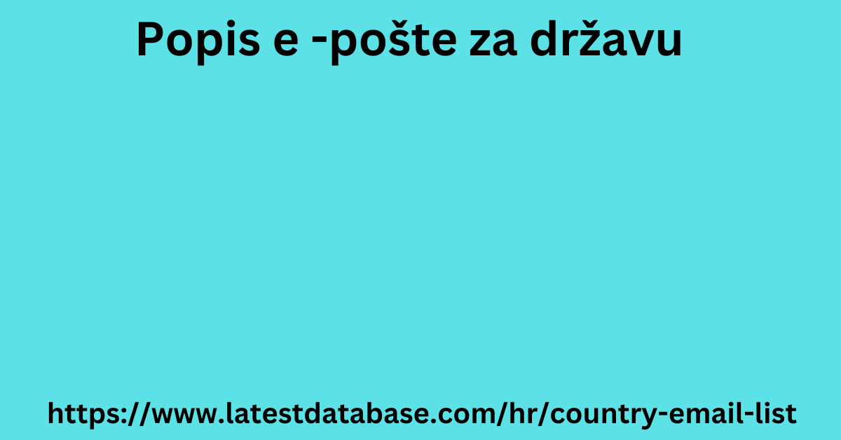 Popis e -pošte za državu