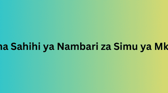 Orodha Sahihi ya Nambari za Simu ya Mkononi