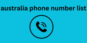 australia phone number list