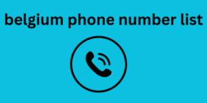 belgium phone number list