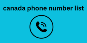 canada phone number list