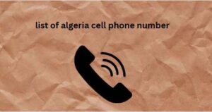 list of algeria cell phone number