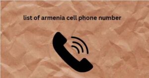 list of armenia cell phone number