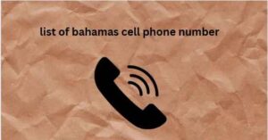 list of bahamas cell phone number