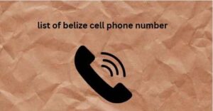 list of belize cell phone number