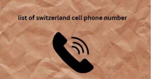 list of switzerland cell phone number